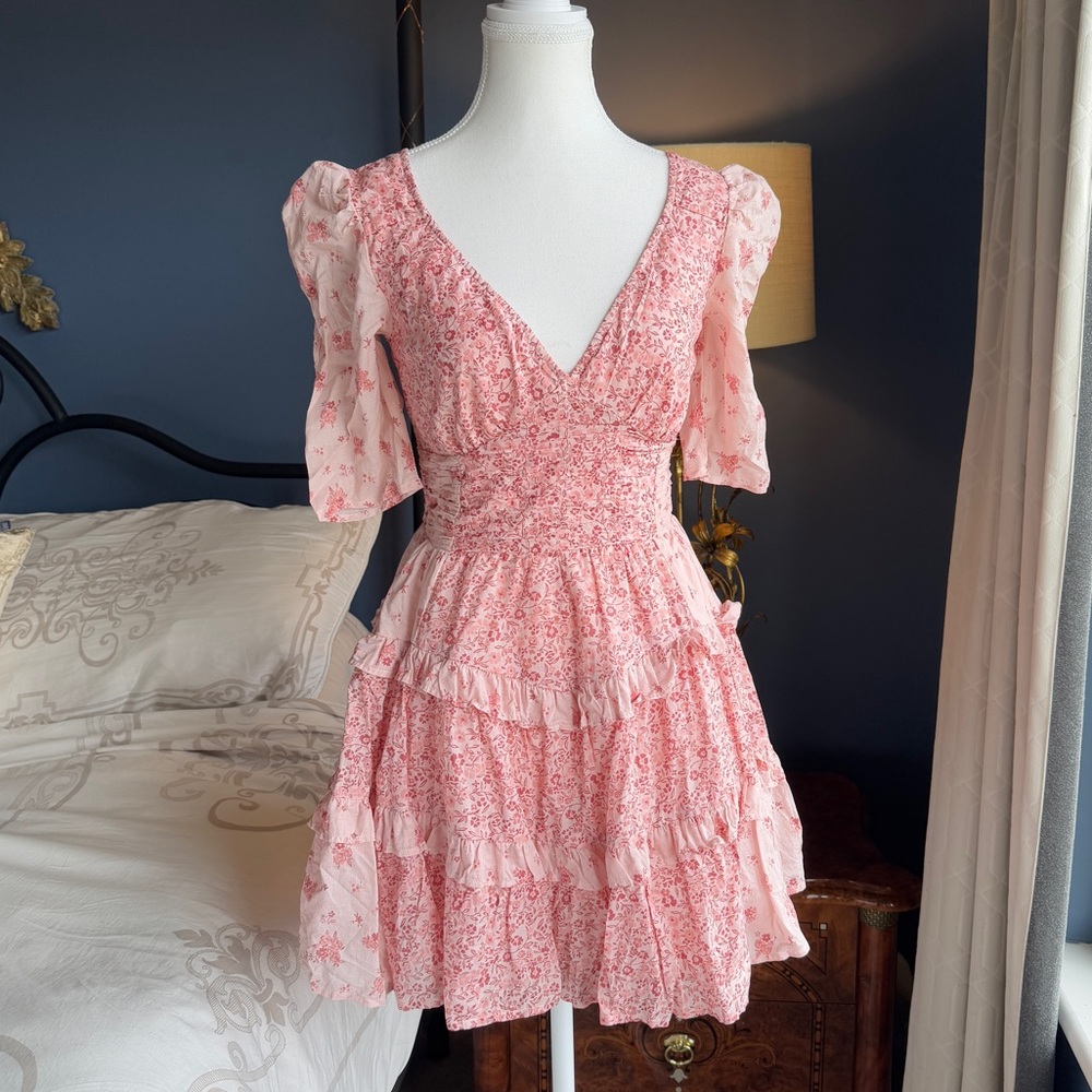 American Eagle Outfitters Pink Floral Mini Dress